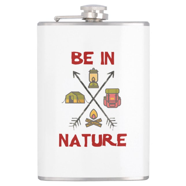 Be In Nature Hip Flask (Front)