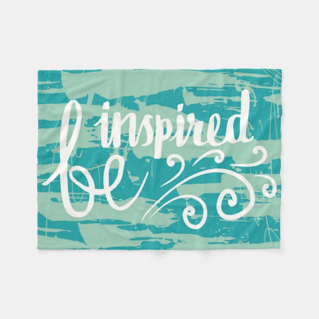 Be Inspired Fleece Blanket (Front (Horizontal))