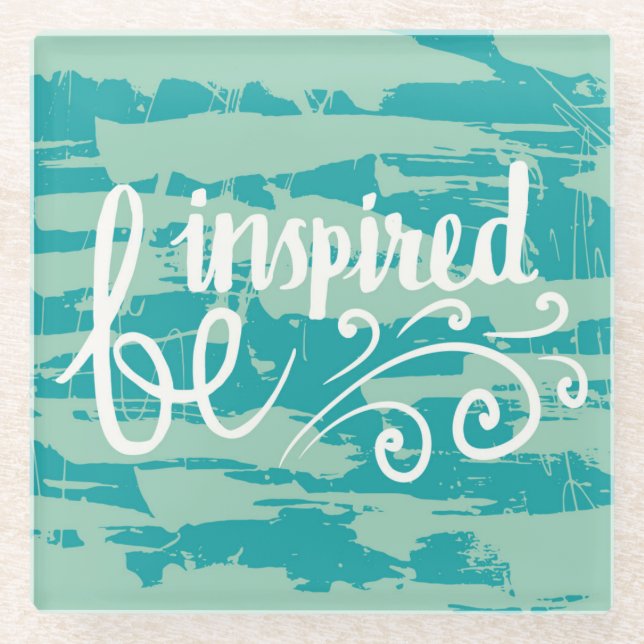 Be Inspired Glass Coaster (Front)