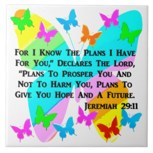 BE INSPIRED JEREMIAH 29:11 CERAMIC TILE