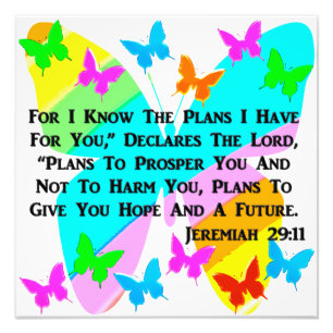 BE INSPIRED JEREMIAH 29:11 PHOTO PRINT