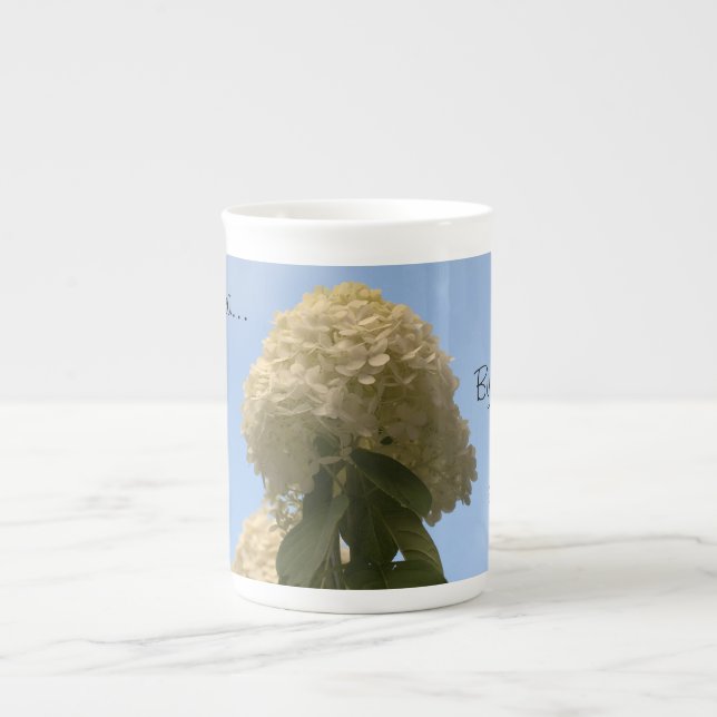 Be Inspired Lime Hydrangea Mug (Front)