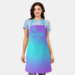 Be Inspired Purple and Teal Apron