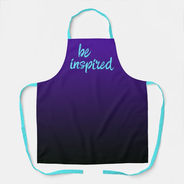 Be Inspired Purple to Black Gradient Apron (Front)