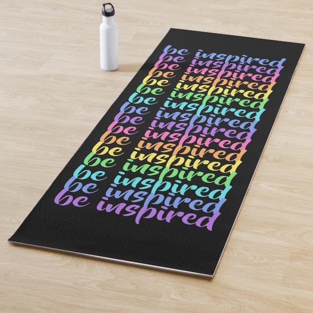 "Be Inspired" Rainbow Yoga Mat (In Situ)