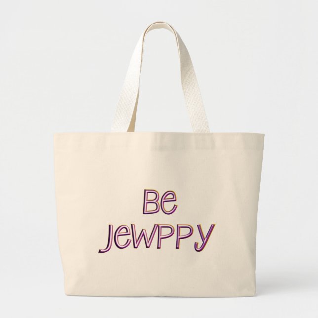 Be Jewppy Large Tote Bag (Front)