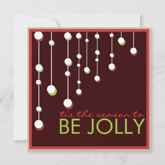Be Jolly Modern Decoration Christmas Party Invitation (Front)