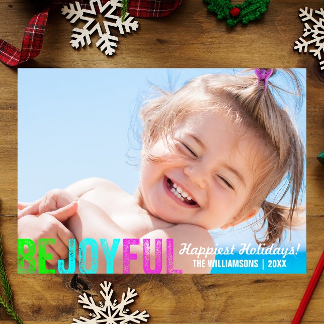 Be Joyful Colourful Christmas Holiday Photo (Creator Uploaded)