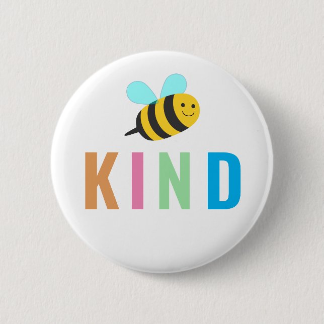 Be Kind 6 Cm Round Badge (Front)
