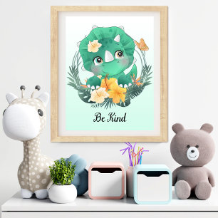 Be Kind Animal Nursery Wall Art