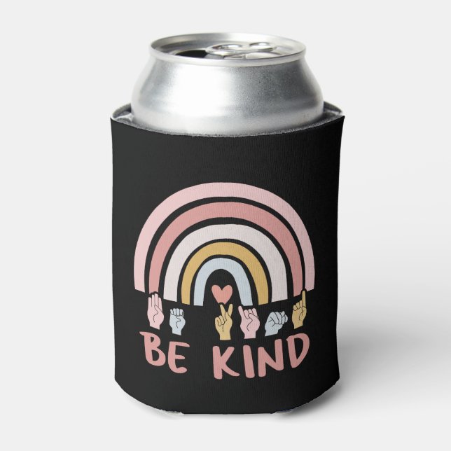 Be Kind ASL III - American Sign Language Can Cooler (Can Front)