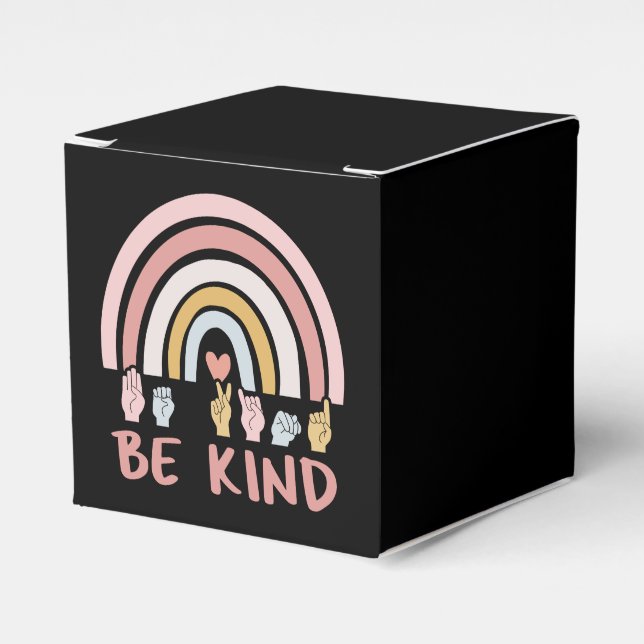 Be Kind ASL III - American Sign Language Favour Box (Front Side)