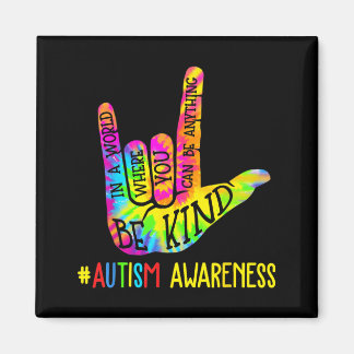 Be Kind Asl Love Sign Language Hand Au Awareness Magnet