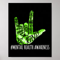 Be Kind Asl Love Sign Language Hand Mental Health