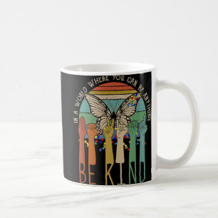 Be Kind Autism Awareness ASL Mum Teacher Kindness Coffee Mug