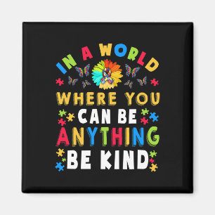 Be Kind Autism Awareness Asl Mum Teacher Kindness Magnet