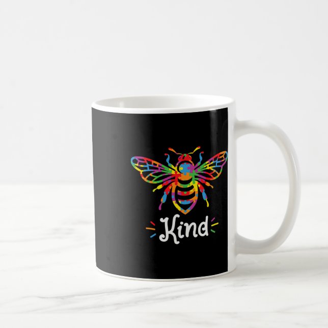Be Kind Autism Awareness Autism Bee Kind  Coffee Mug (Right)