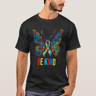 Be Kind Autism Awareness Butterfly Choose Kindness T-Shirt