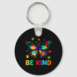 Be Kind Autism Awareness Butterfly Piece Puzzle Wo Key Ring