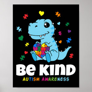 Be Kind Autism Awareness By Poster