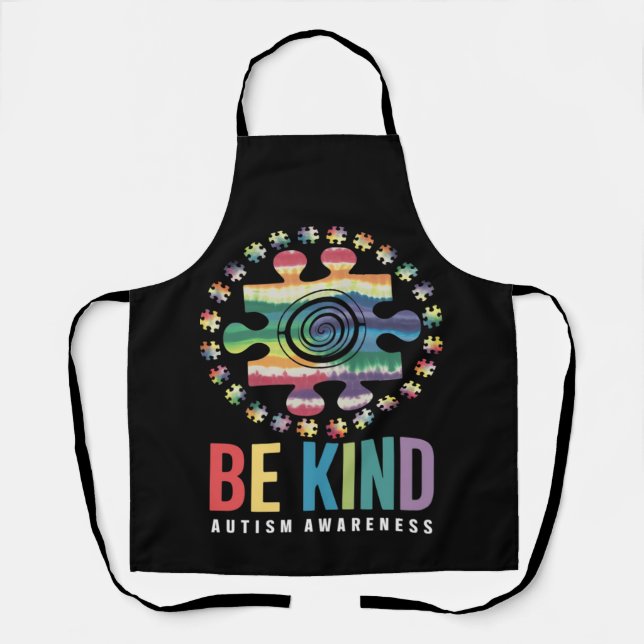 Be Kind Autism Awareness Colourful Design Apron (Front)