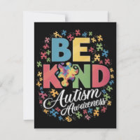 Be Kind Autism Awareness Colourful Design