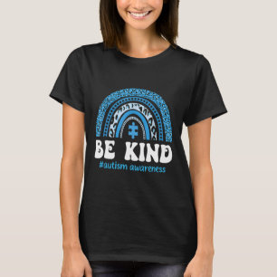 Be Kind Autism Awareness Cute Puzzle Rainbow Choos T-Shirt