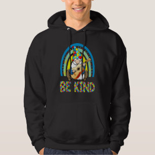 Be Kind Autism Awareness Gnome Rainbow Autism Ki Hoodie