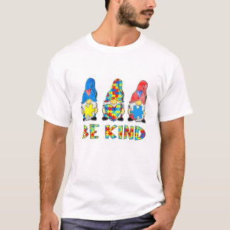 Be Kind Autism Awareness Gnomes Kids Gift T-Shirt