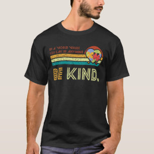Be Kind Autism Awareness Inspirational Retro Vinta T-Shirt