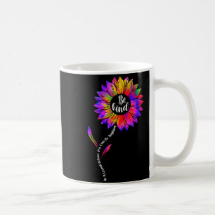 Be kind autism awareness kindness tie dye sunflowe coffee mug