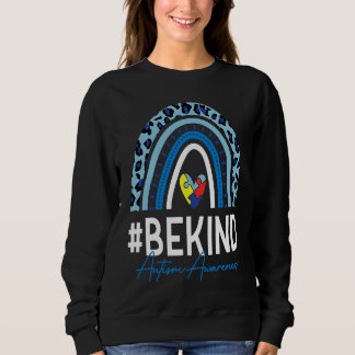Be Kind Autism Awareness Month Puzzle Piece Heart  Sweatshirt
