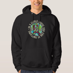 Be Kind Autism Awareness Puzzle Earth Cute Family Hoodie