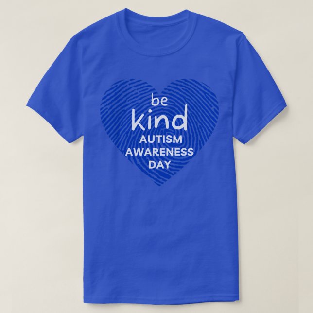 Be Kind Autism Awareness Puzzle Heart Kindness1 T-Shirt (Design Front)