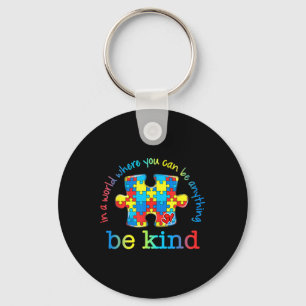 Be Kind Autism Awareness Puzzle Rainbow Choose Kin Key Ring