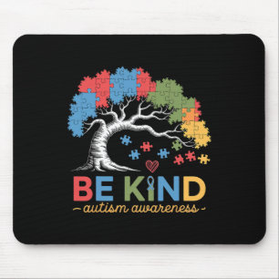 Be Kind Autism Awareness Puzzle Tree Inclusion Sup Mouse Pad