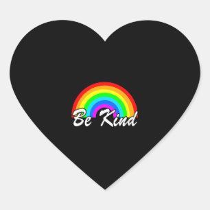 Be Kind Autism Awareness Rainbow Choose Kindness C Heart Sticker