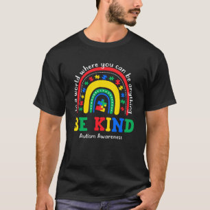 Be Kind Autism Awareness Rainbow Choose Kindness T-Shirt