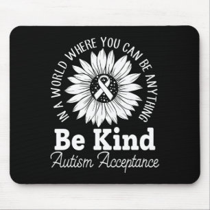 Be Kind Autism Red Instead - Acceptance Not Awaren Mouse Pad