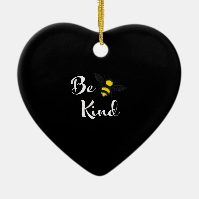 Be Kind Bee | Inspirational Kindness Bee Lover Ceramic Ornament (Front)