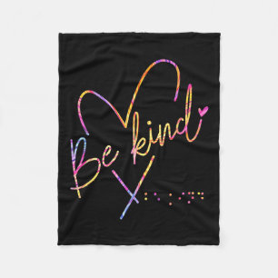 Be Kind Blind Awareness Braille Fleece Blanket