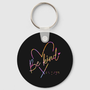 Be Kind Blind Awareness Braille Key Ring