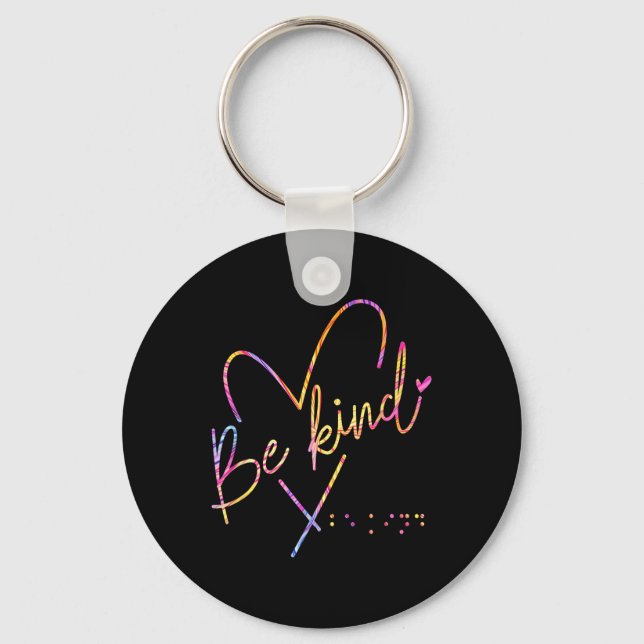 Be Kind Blind Awareness Braille  Key Ring (Front)