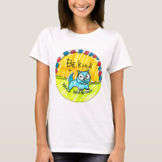 Be kind blue cat T-Shirt
