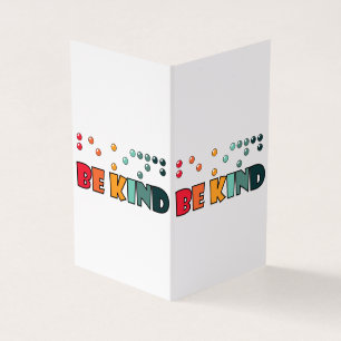 Be Kind Braille Literacy Blindness Awareness