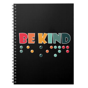 Be Kind Braille Literacy Blindness Awareness Notebook