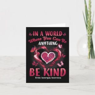 Be Kind Burgundy Ribbon Support Brain Aneurysm Awa Card