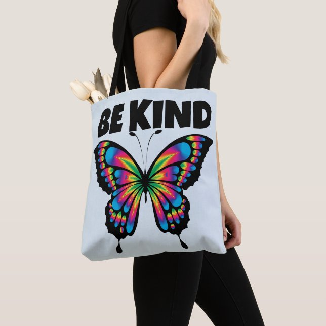 BE KIND BUTTERFLY TOTE PURSE  BAG (Close Up)