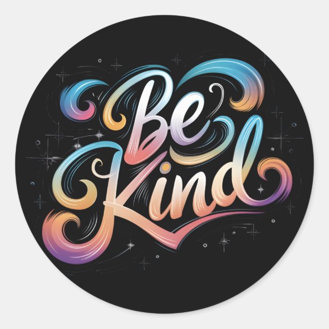 Be Kind Classic Round Sticker (Front)
