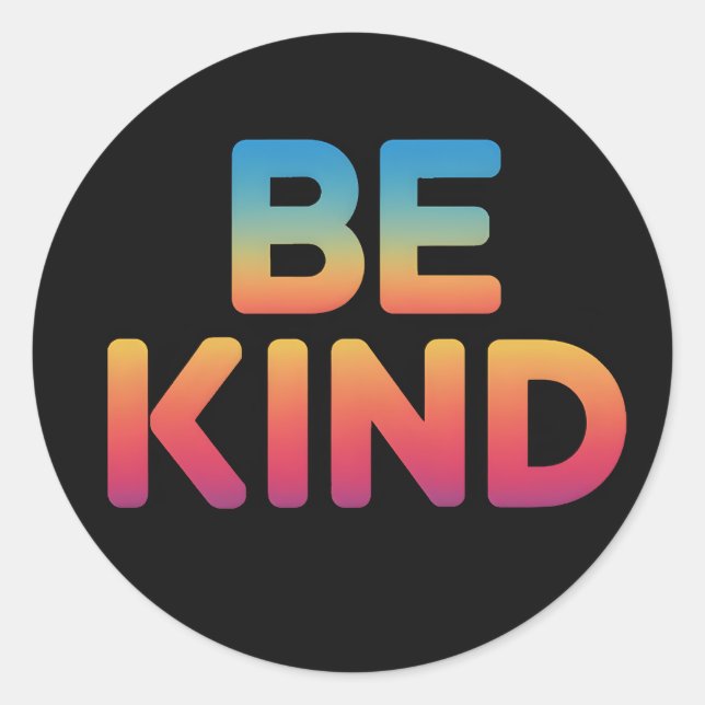 Be Kind Classic Round Sticker (Front)
